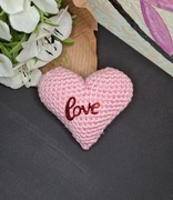 Prezent na walentynki Serduszko walentynka serce na szydełku handmade