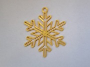 Bombka ażurowa 3D Śnieżynka PLA 9 cm - ozdoba choinkowa