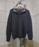 Sweter klasyczny L szary siwy ciemny ivy Oxford wełniany wełna wool woolmar