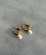 Perły hodowlane słodkowodne Kolczyki kółka