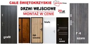 Drzwi wejściowe zewnętrzne do mieszkania w bloku-domu