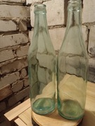 Dwie stare butelki PRL po piwie wodzie. 0,5 l 