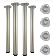 Nogi meblowe do stołu biurka  710MM satyna 4 szt.