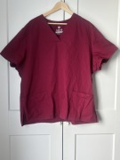 Komplet medyczny Adar Uniforms czerwony scrubs bluza + spodnie 3XL