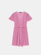 Mohito ażurowa sukienka mini z paskiem 7234U-34X z dekoltem V rozmiar L