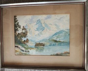 Pejzaż alpejski Carl Fussreder