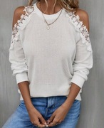 Nowy sweterek koronka odkryte ramiona. 