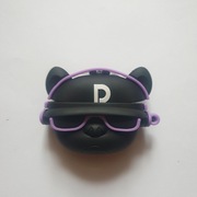 Apple Airpods 3 etui Buldog hip hop DJ fioletowe