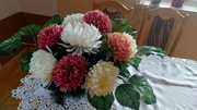 Wiązanka na grób cmentarz z chryzantemami