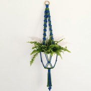 Kwietnik makrama ręcznie pleciony – sznurek bawełniany, rękodzieło 90 cm 