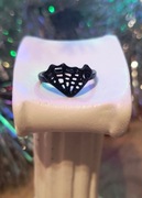 Nowy czarny pierścionek pajęczyna Halloween Gothic emo punk rock metal alt