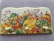 Wieszak kuchenny na ścierki decoupage dynie 