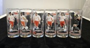 Szklanki 6 sztuk kolekcjonerskie Mundial 2002r Coca-Cola piłkarze szklane 