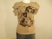 T-shirt damski  grafika rozmiar 36 cekiny