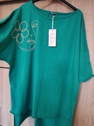 Bluzka grafika twarz bawełna bawełniana plus size duży rozmiar 46 48