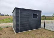 Domek narzędziowy, ogrodowy, schowek 3x2 GRAFIT, OKNO, FILC, MONTAŻ GRATIS