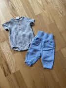 Komplet bawełniane body Hema i spodenki Lniane H&M roz. 56