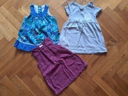 Zestaw sukienek 86 sukienka szara kwiaty F&F