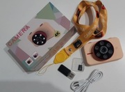 Aparat cyfrowy, kamera 4K dla dzieci + karta pam.32GB SD+czytnik+smycz