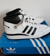 Nowe Adidas Forum Mid – klasyczne biało-czarne sneakersy 53 1/3 (EU 53)
