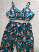 Piękna piżama damska w liski piżama spodnie top lisy