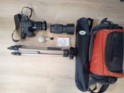 Aparat Sony A300 - dwa obiektywy, statyw, torba