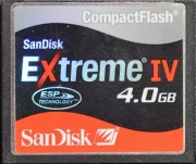 SanDisk CompactFlash 4 GB.