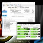 Dysk nvme Hynix PC801 512gb Gen4  - dram /Odczyt 7000mb/s / jak nowy