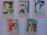 Znaczki czyste Polska 1962r Mi1357-62 Bajki