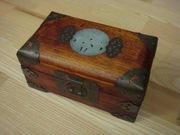 szkatułka stara chińska drewno egotyczne BDB Wawa