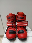 Buty motocyklowe, czerwone damskie