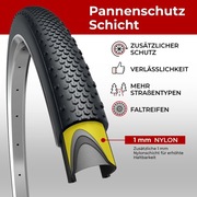 opony 700 x 38c Fincci Składane anty przebiciowa 