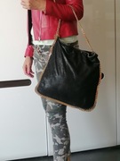 STELLA Mc CARTNEY DUŻA TOREBKA ŁAŃCUCHY CZARNA 