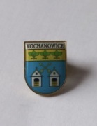 Herb gmina Kochanowice przypinka pin odznaka wpinka