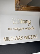 Tablica powitalna ŚLUB Wesele Okazja Personalizacja !