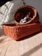 Koszek prostokątny na szydełku