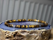 Męska damska bransoletka tiger eye srebrne dodatki oko tygrysie prezent