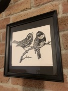 Linoryt, grafika sztuka pt. Śpiew