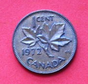 1  Cent  1972  r  -     Kanada    Liść klonu