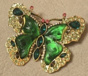 Piękna broszka Motyl Paź Królowej Karnawał przypinka, ozdoba żakietu.
