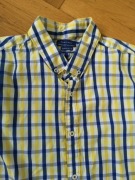 Koszula Zara męska kratka L 40 niebieska biała żółta  hm 