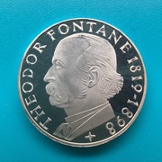 5 marek 1969 G Niemcy 150 rocznica urodzin  Theodor Fontane Srebro