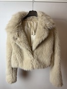 Futro beżowe beż na haftki