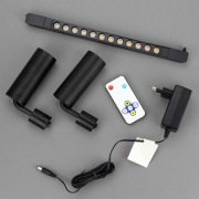 Magnetyczne oświetlenie szynowe LED zestaw + PILOT czarny