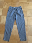 H&M szare spodnie Iniane damskie 100 % len S M 36 38