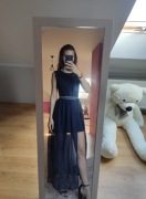 Długa sukienka na weselę, studniówkę