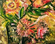  Ekspresyjny obraz kwiatowy – gruba forma, dynamiczne kolory