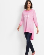 Asymetryczna bluzka z napisem rozmiar 44/46 z napisem