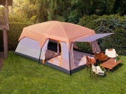 Nowy ogromny namiot rodzinny 8-12 osób | 3 pokoje + salon | Wodoodporny
