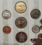 Zestaw 7monet Kanada Christmas moneta z choinką bardzo rzadka 2007 menniczy